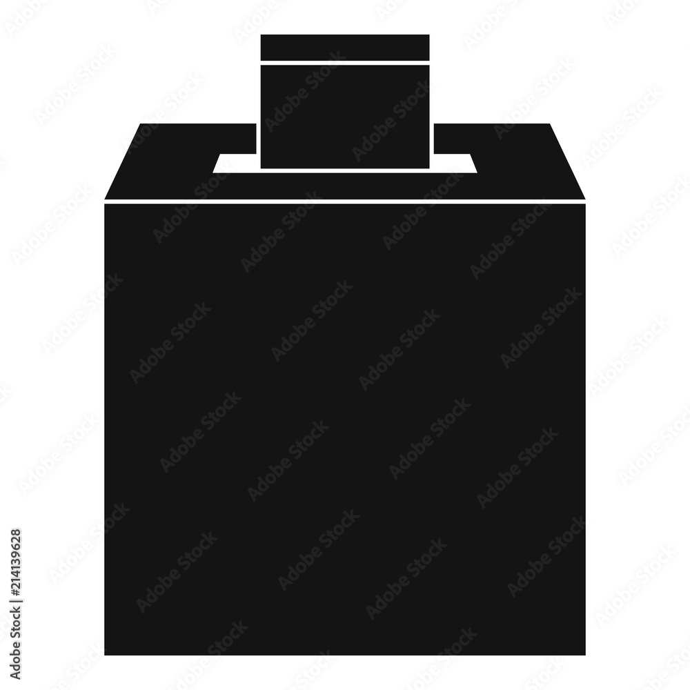 Election box icon. Simple illustration of election box vector icon for web design isolated on white background Election box icon. Simple illustration of election box vector icon for web design isolated on white background