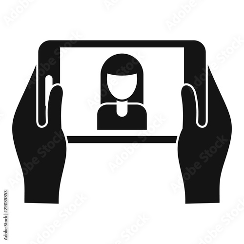 Girl take selfie icon. Simple illustration of girl take selfie vector icon for web design isolated on white background