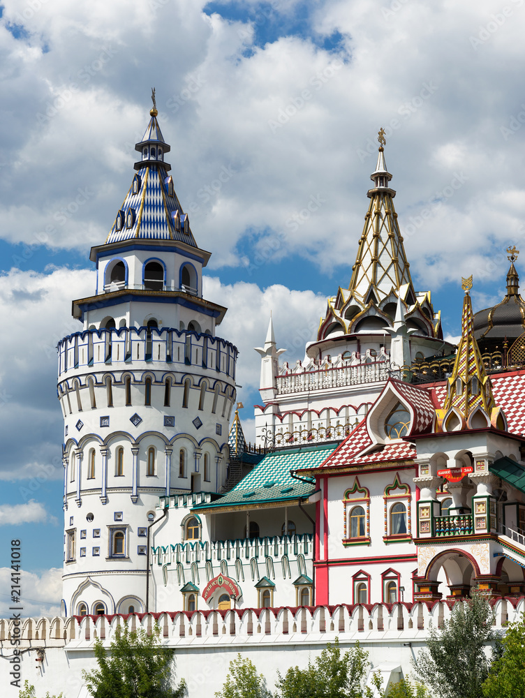 Izmaylovsky Kremlin in Moscow. Traditional Russian architecture