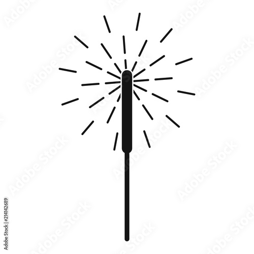 Bengal light fire icon. Simple illustration of bengal light fire vector icon for web design isolated on white background