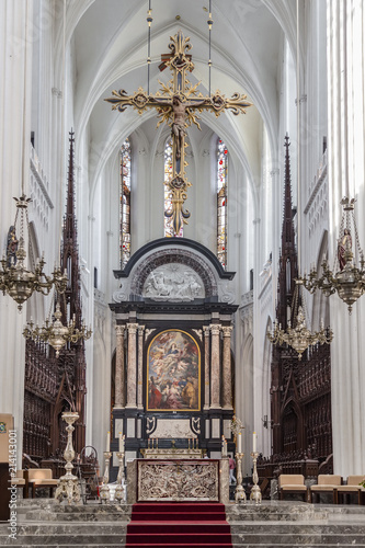  The altar of the Cathedral of Antwerp Our Lady