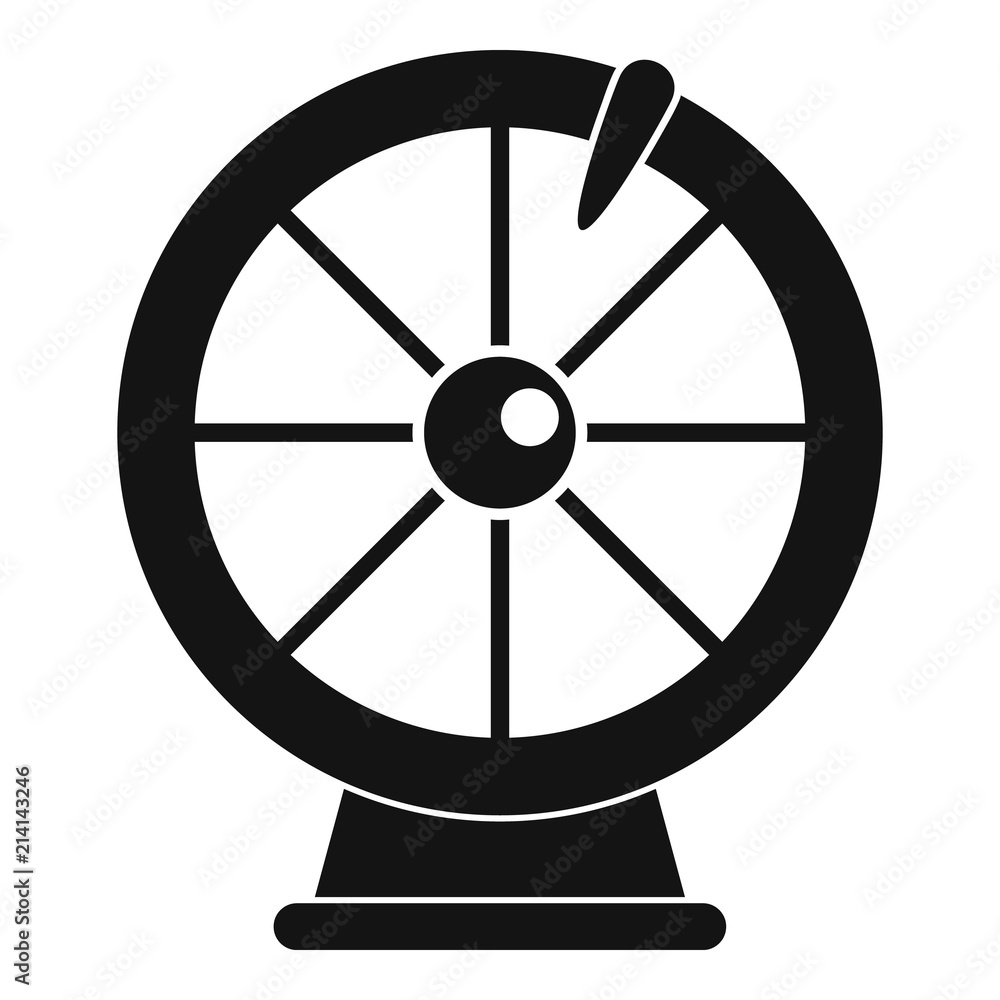 Fortune wheel icon. Simple illustration of fortune wheel vector icon for web design isolated on white background Fortune wheel icon. Simple illustration of fortune wheel vector icon for web design isolated on white background