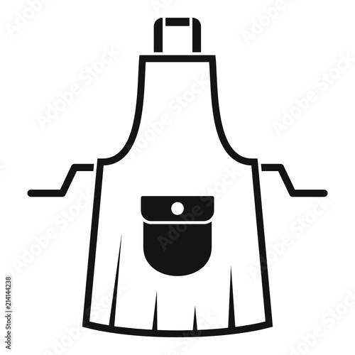 Housewife apron icon. Simple illustration of housewife apron vector icon for web design isolated on white background photo