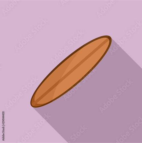 Small surfboard icon. Flat illustration of small surfboard vector icon for web design