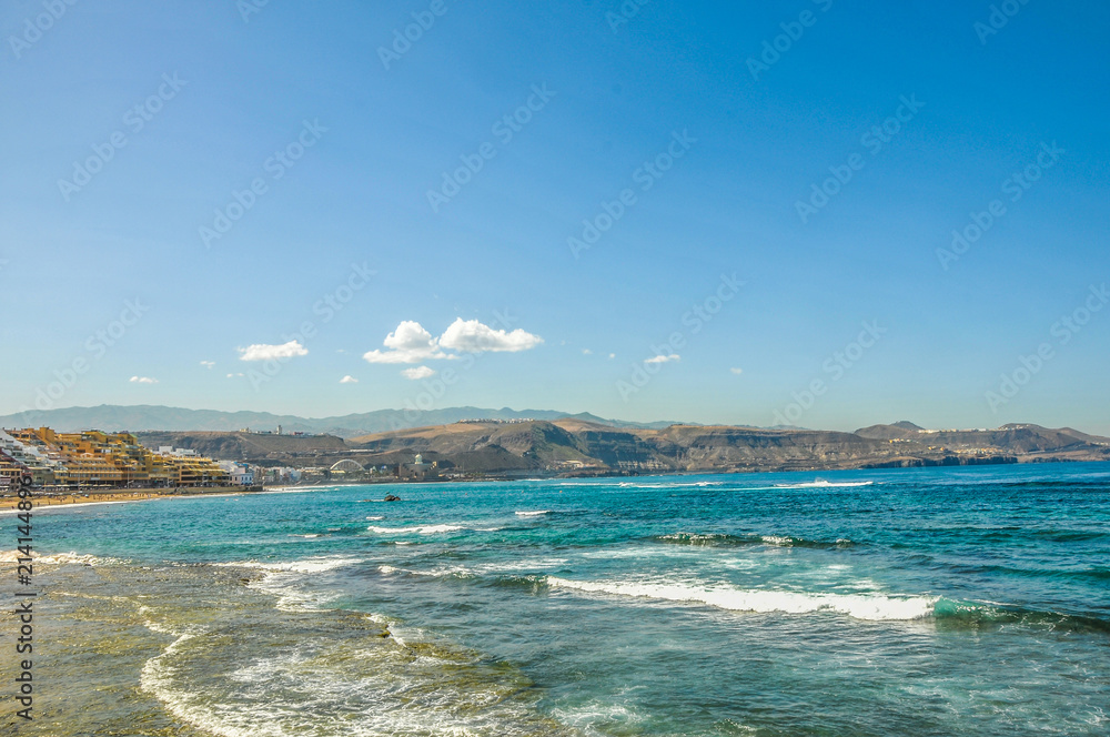 Blue sea in Canary Island