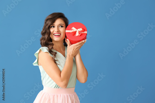 Beautiful young woman with ...