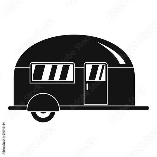 Camp trailer icon. Simple illustration of camp trailer vector icon for web design isolated on white background photo