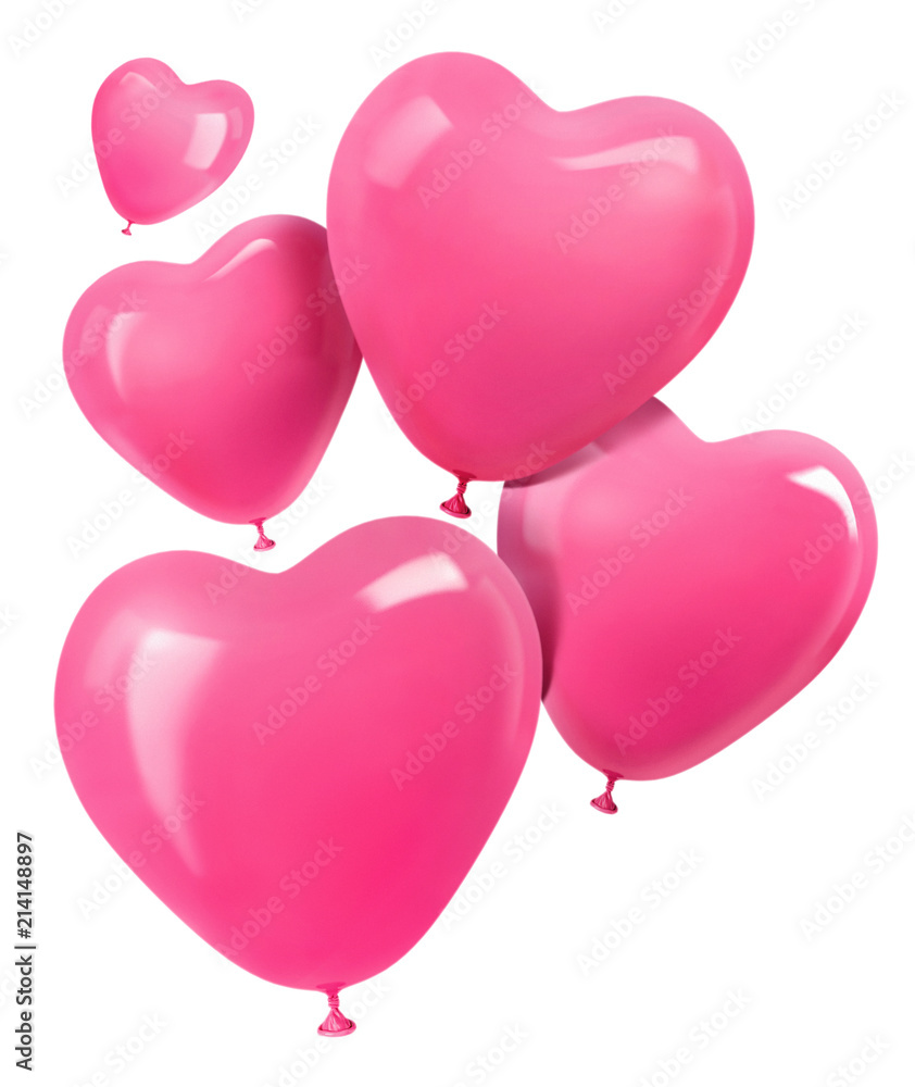 Balões de coração
