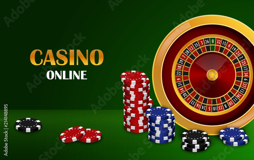 Casino online concept background. Realistic illustration of casino online vector concept background for web design