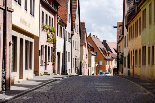 Beautiful streets in Rothenburg ob der Tauber with traditional German houses, Bavaria, Germany © Aleksei Zakharov