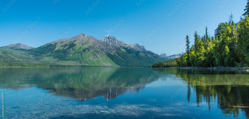 Naklejka premium Reflections on St. Mary Lake - Glacier National Park