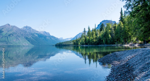 Fototapeta Naklejka Na Ścianę i Meble -  Reflections on St. Mary Lake - Glacier National Park