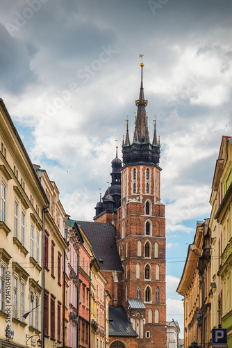 Stare Miasto, Saint Mary's Basilica, Old city of Krakow, Poland
