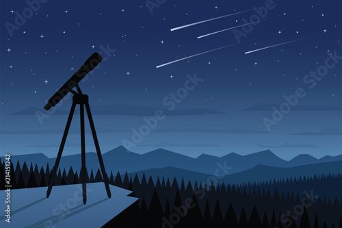 Astronomy and Beautiful Night Sky Scene