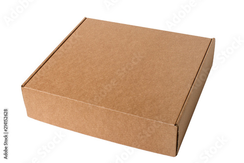 Delivery  moving  package and gifts concept. Cardboard box isolated on white background. mock up