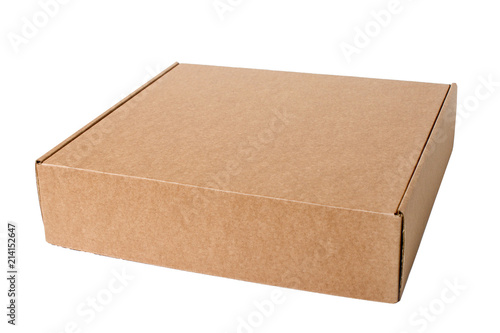 Delivery, moving, package and gifts concept. Cardboard box isolated on white background. mock up