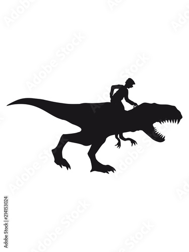 reiten tyrannus saurus rex dinosaurier dino sauriern riesenechse hut rücken opa großvater alt rente enkel mann geburtstag silhouette schwarz umriss schatten
