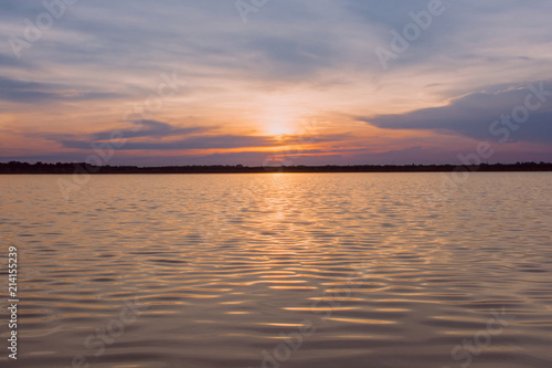 sunrise in the sea, beautiful sunrise above the sea landscape background © Achira22