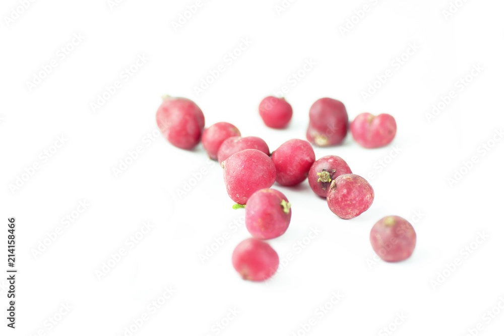 fresh red radishes .isolated on a white background. fresh red radishes .isolated on a white background.