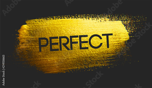 Perfect Text on Golden Brush Dark Background