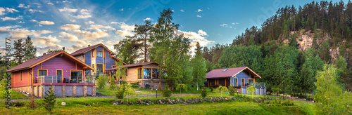 Panorama of the village. Wo...
