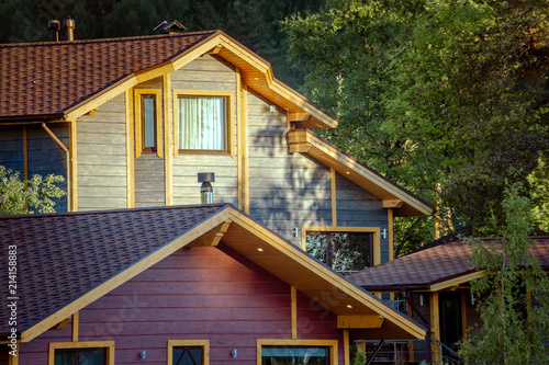 Fragments of houses. Soft r...