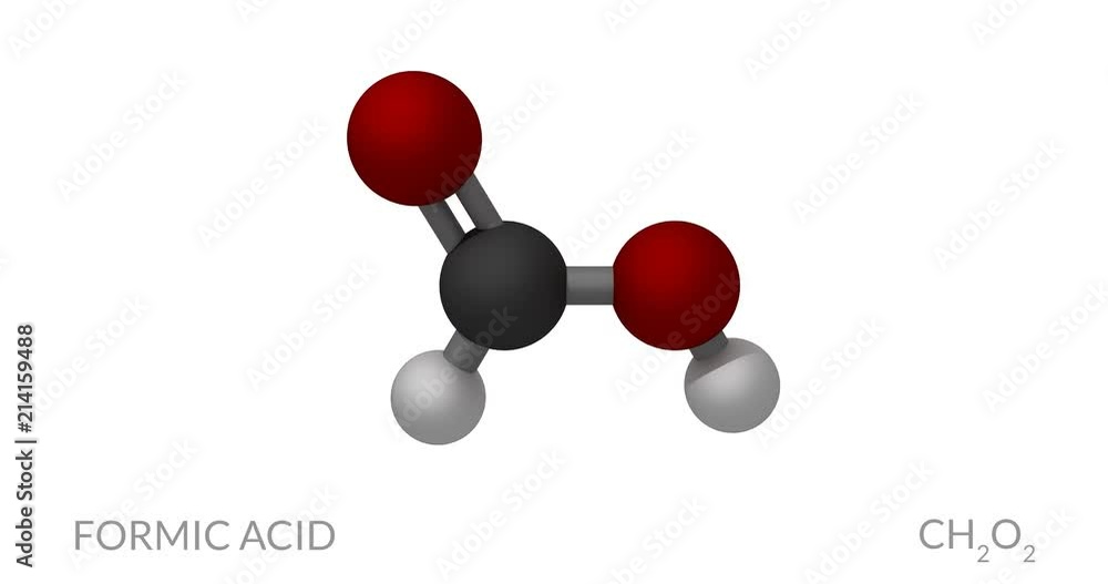 Acid Animation Element Formic acid molecule, rotating seamless loop, 3d animation, 4k 30fps 素材 ...