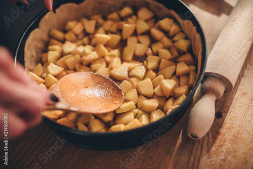 Fotografie Apple pie filling