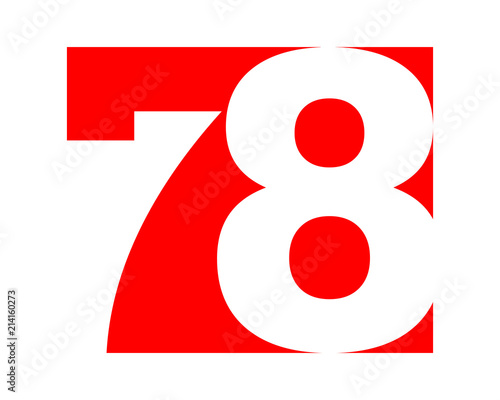 red gestalt typography typeset logotype numeral numeric nominal image vector icon