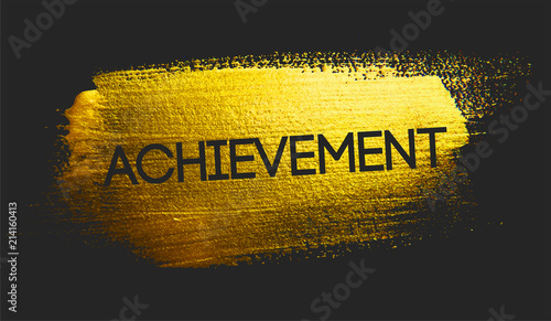 Achievement Text on Golden Brush Dark Background