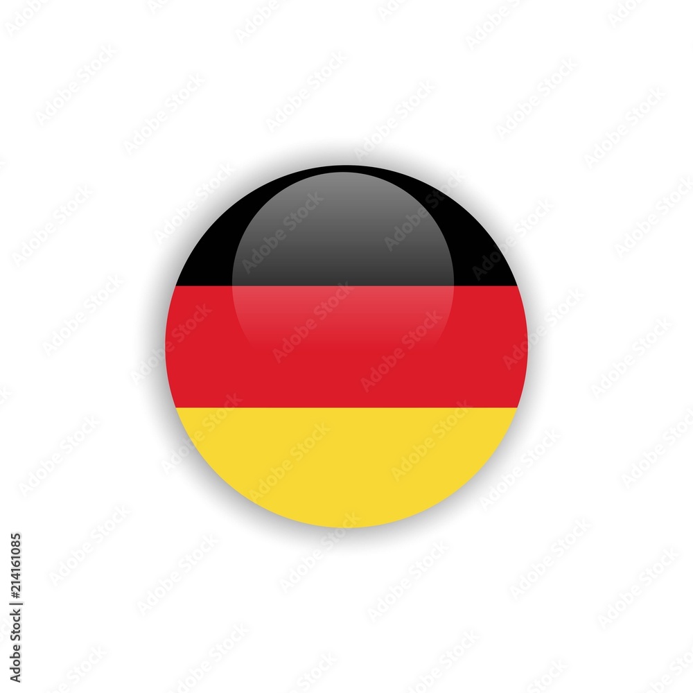 Button Germany Flag Vector Template Design Button Germany Flag Vector Template Design