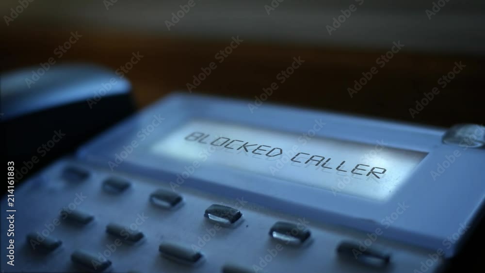 Blocked Caller message on modern business landline system