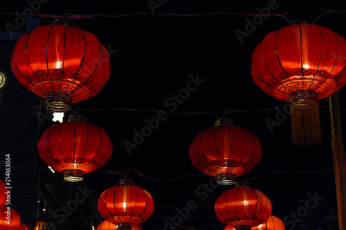 Red Chinese Paper Lanterns against