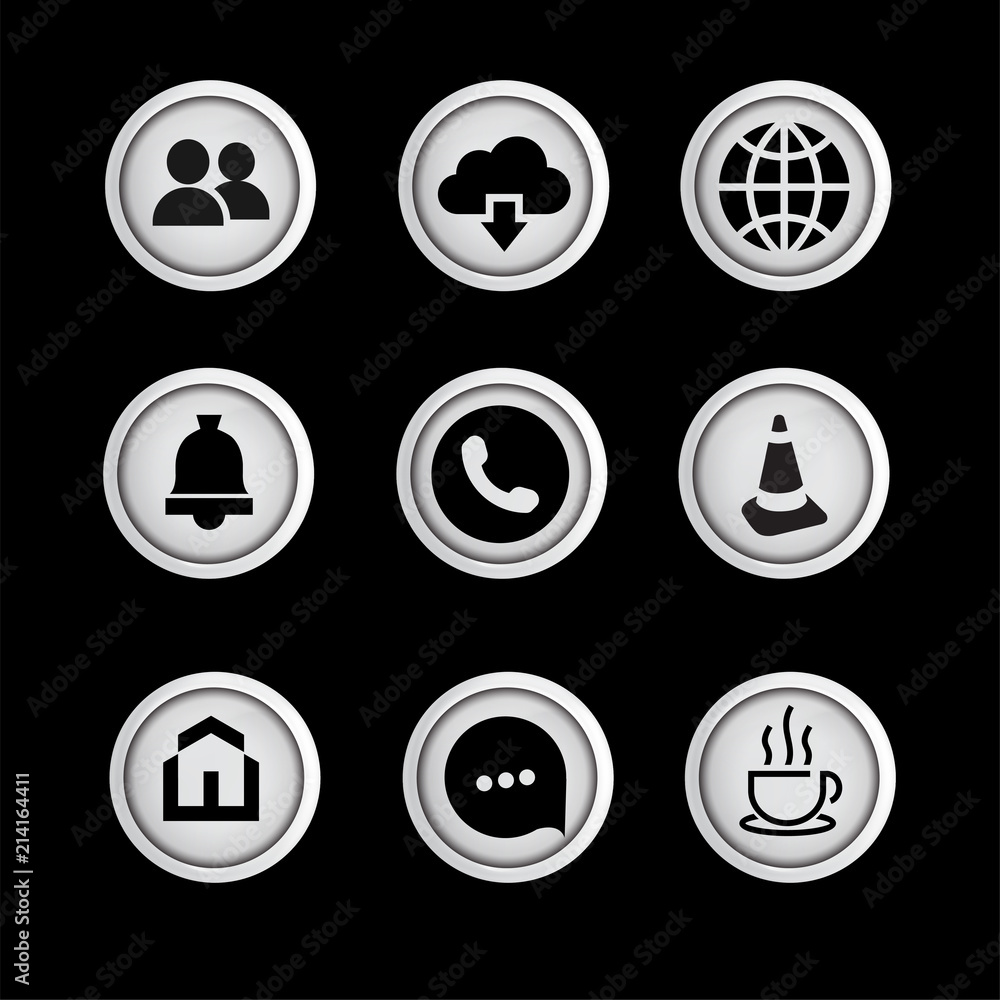 icon set vector template. icon sign element