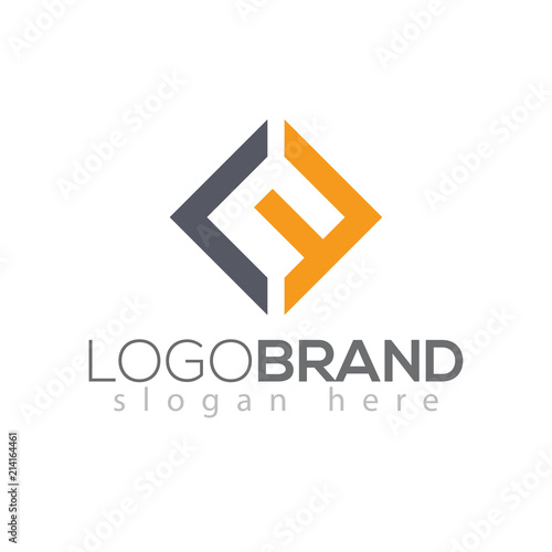 Free Download L F Initial Letter square Logo vector element Template - GFXLoad
