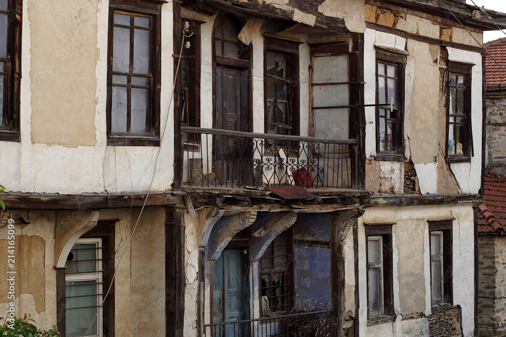 Old balcony, traditional Macedonian architectural style