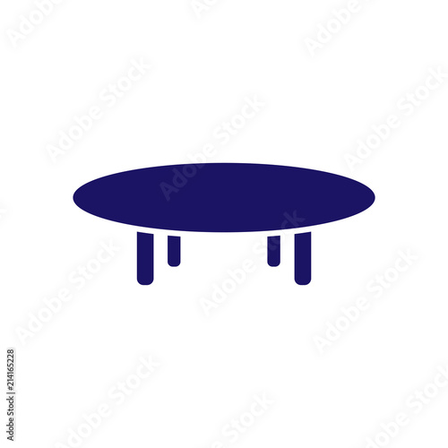 table circle icon logo element. table logo template