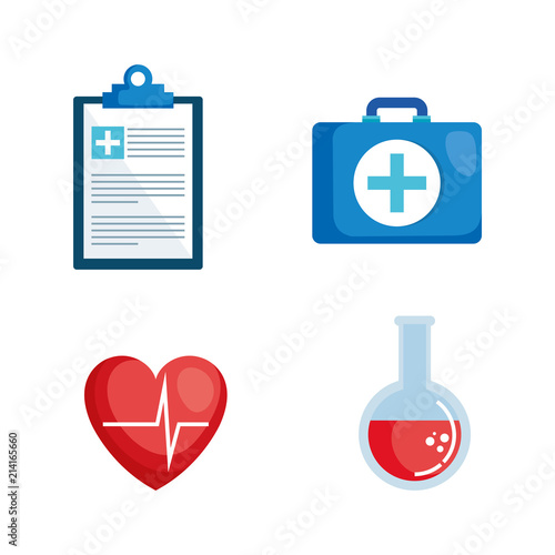 healthcare medical set icons vector illustration design