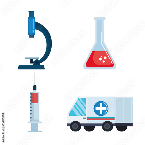 healthcare medical set icons vector illustration design