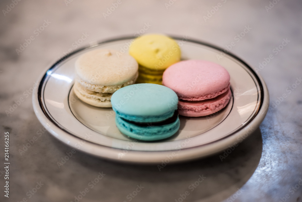 macarons on a small plate macarons on a small plate
