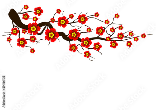 Vector Cherry blossom for Chinese New Year and mid autumn festival