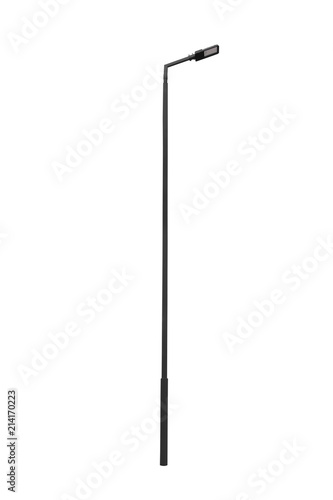 Street light pole isolated on a white background.