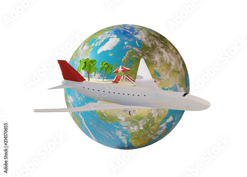 airplane island and planet ...