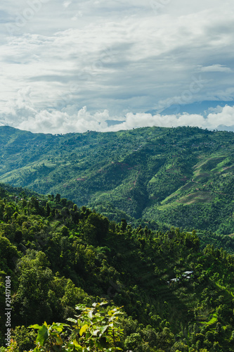 Arieal View of Beautiful Nepali Village sorrounded by the Green Forest,Mountain Village,Gorkha Nepal © Nabaraj Regmi