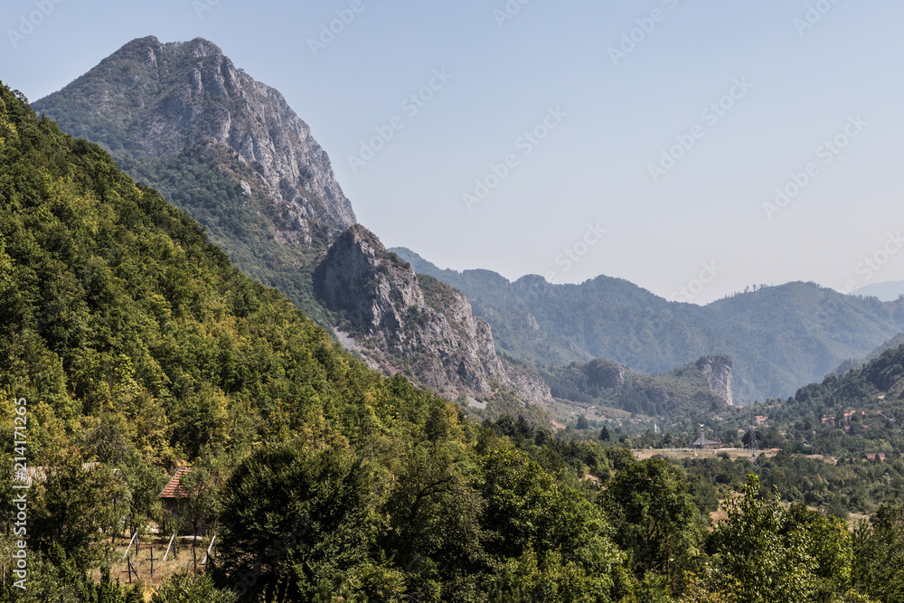Stunning valley near the Blidinje Nature Park in Bosnia and Herzegovina in the Balkans on a sunny summer day.