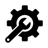 wrench and gear icon