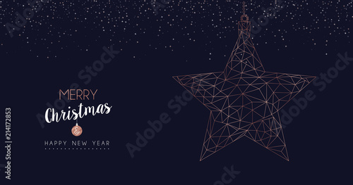 Christmas and new year luxury star web banner