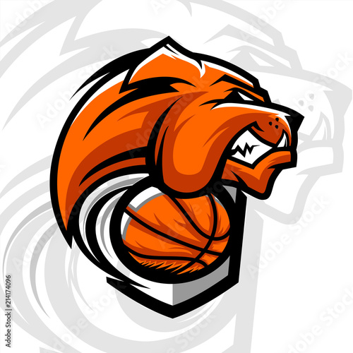 Basketball Bulldog Team Logo