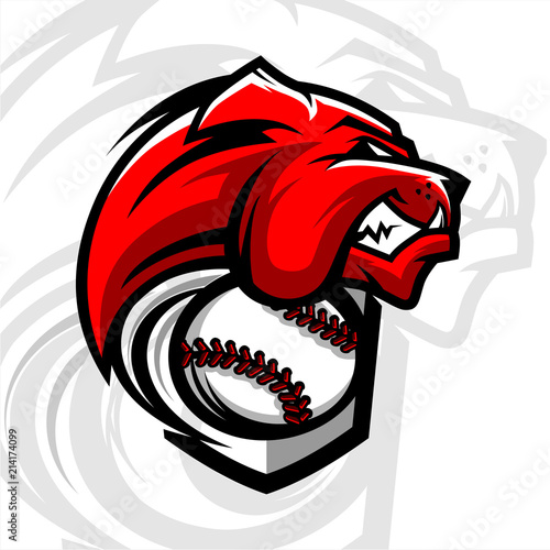 Baseball Bulldog Team Logo
