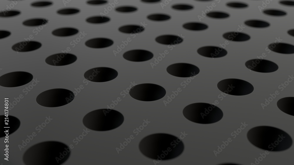 Pattern of hemisphere indents Pattern of hemisphere indents